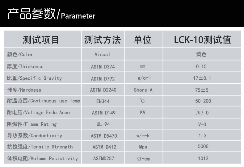 LCK-10导热矽胶片测试