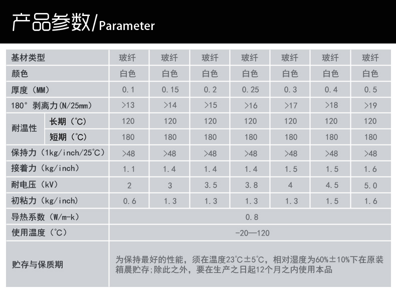 导热双面胶参数